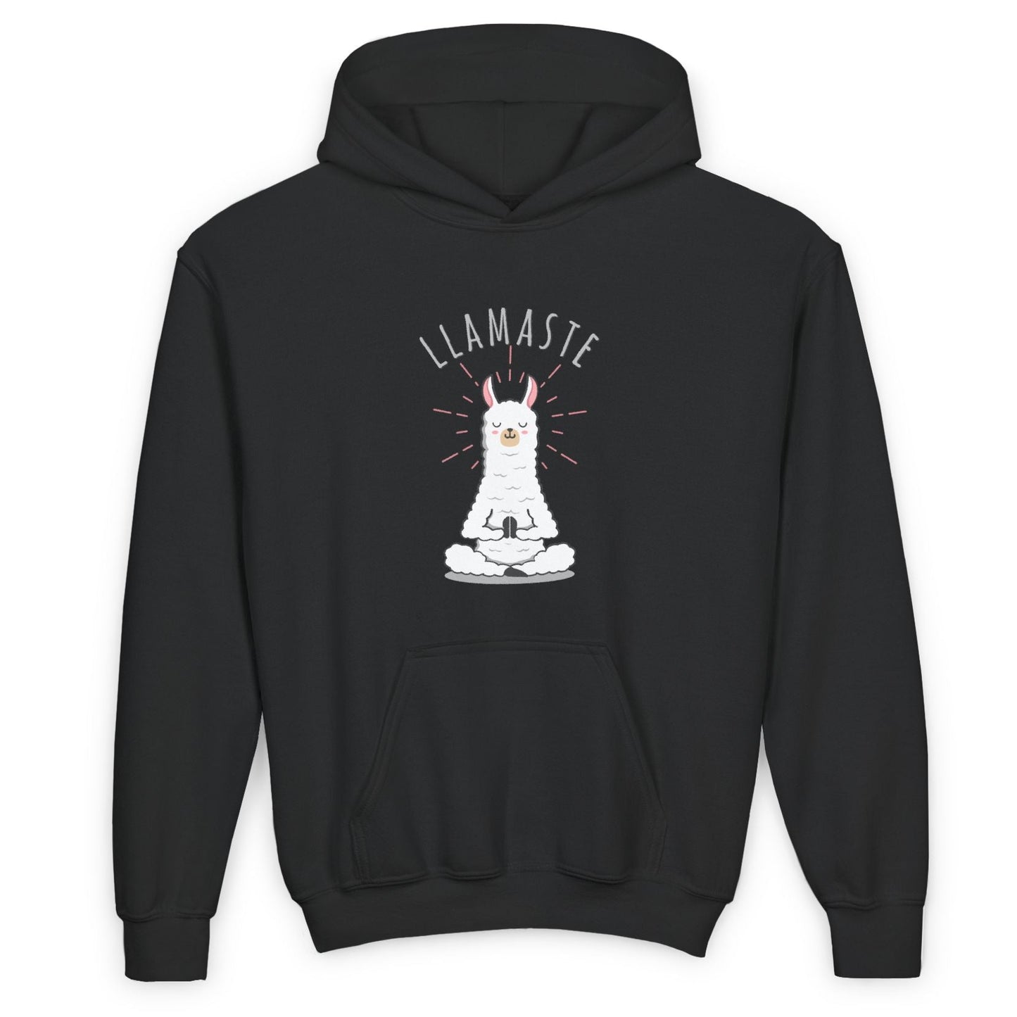 LLAMASTE LAMA LUSTIGE COMIC ZEICHNUNG TIERYOGA • Kinder Hoodie für Mädchen & Jungen (7–16 Jahre) | Kuschelweiche Baumwolle 🌿