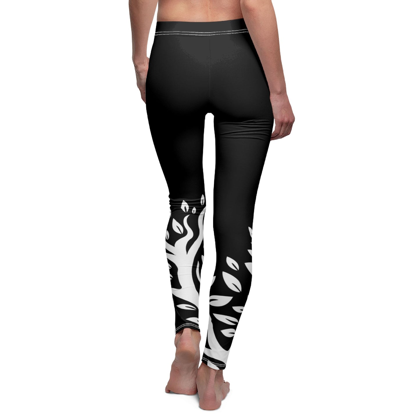 PFLANZENBLÄTTER OLIVENBAUM Schlingpflanzenoptik • Damen-Leggings mit Print Aufdruck • Beste Leggings für Sport & Alltag