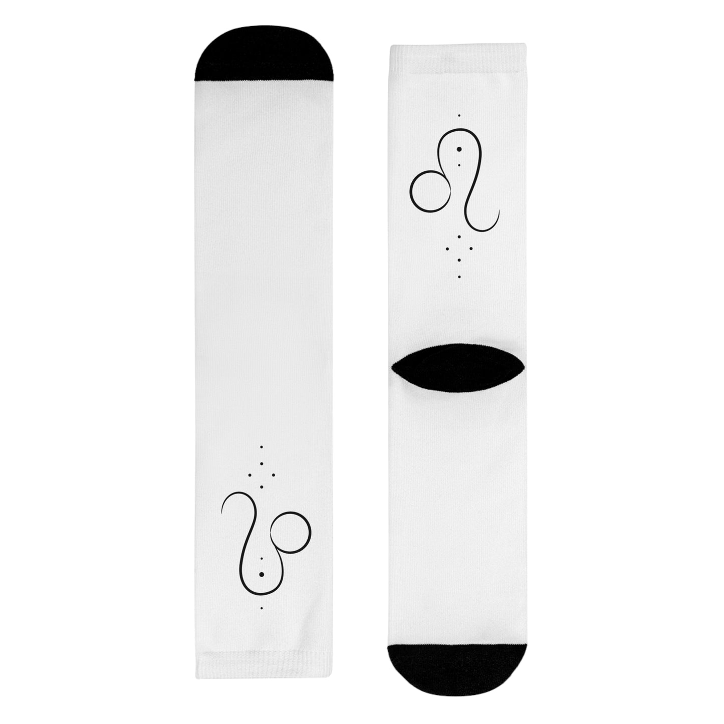LÖWE LEO STERNZEICHEN SYMBOL Sternenbild Tierkreiszeichen  • Spirituelle Socken Weiß mit Motiv • Geburtstagsgeschenkidee