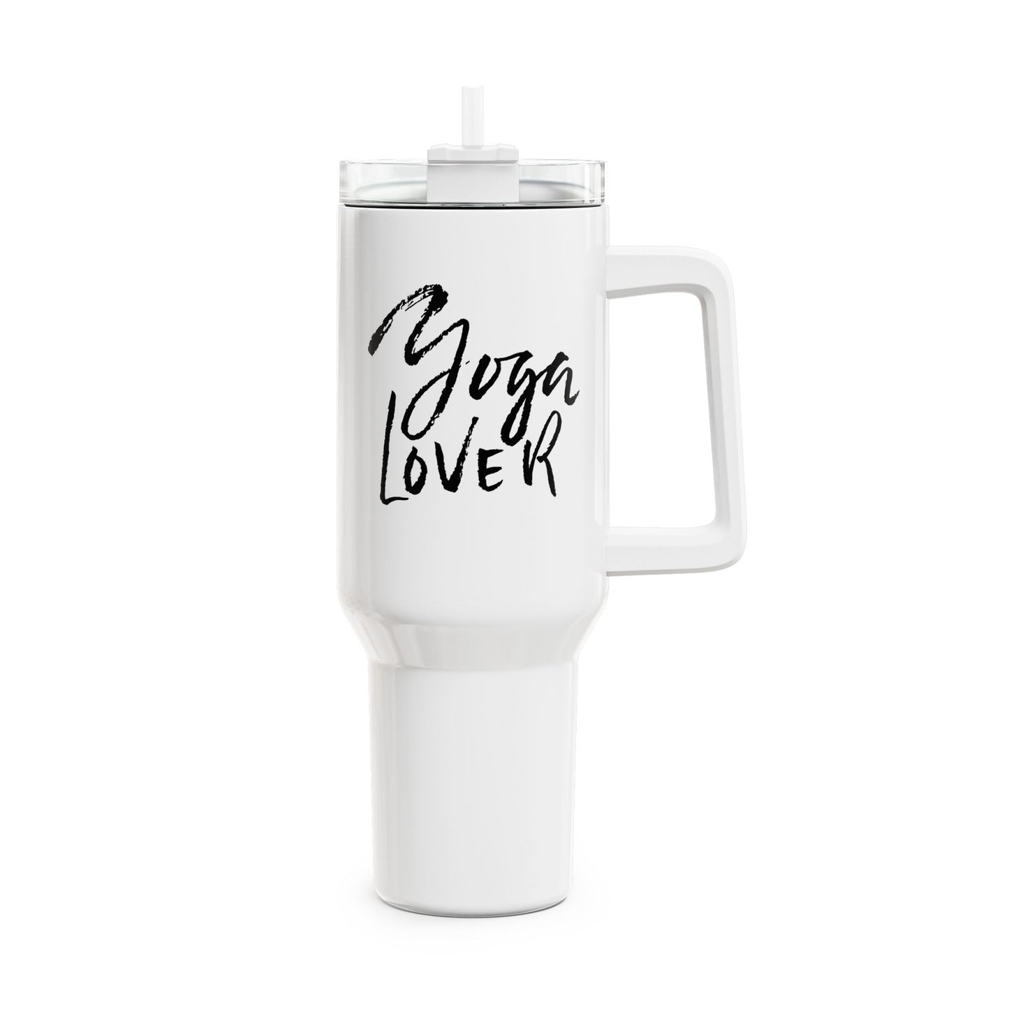 YOGA LOVER • Tumbler mit Henkel & Strohhalm • XXL Reisebecher 1,2L - YOGA SANTA
