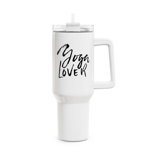 YOGA LOVER • Tumbler mit Henkel & Strohhalm • XXL Reisebecher 1,2L - YOGA SANTA