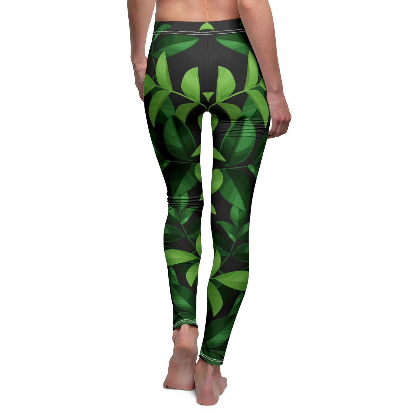 DSCHUNGEL LEGGINS PFLANZENBLÄTTER NATURMOTIV Print • Damen-Leggings • Beste Leggings für Sport & Alltag