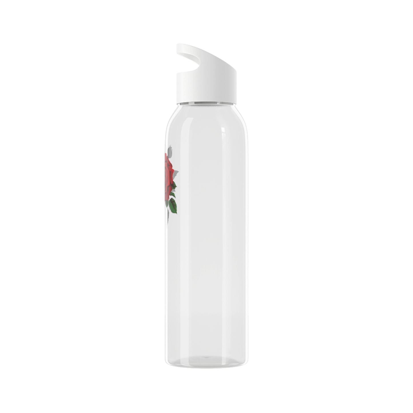 ROSE ROT • ÄSTHETISCHES BLUMENMOTIV • Wasserflasche Sky 650 ml