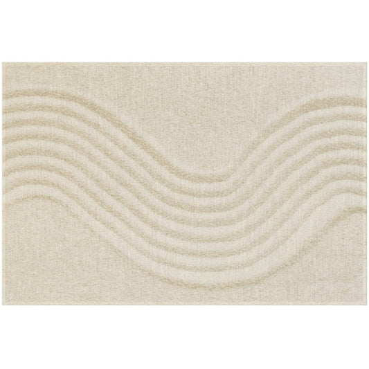 ZEN GARTEN Sandstrand - Buddhistisches Motiv • Chenille Teppich • In v. Größen – Innen- & Außenbereich