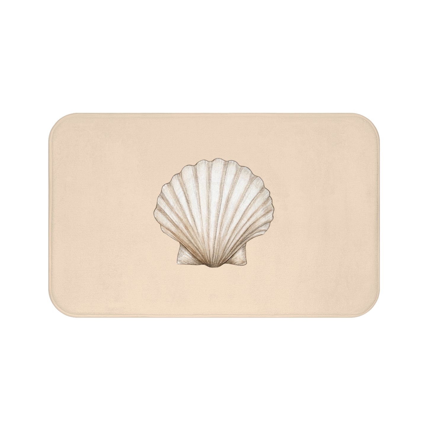 MUSCHEL SANDSTRAND URLAUBSMOTIV • Badvorleger Beige / Fussmatte / Badteppich EXTRA Weich • 43 x 61 cm & 53 x 86 cm