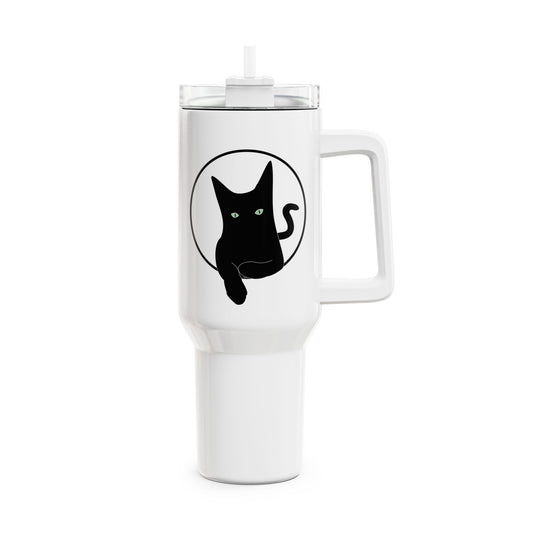 LUSTIGE KATZEN TASSE XXL für Katzenmamas, Katzenpapas & Katzenbesitzer • Tumbler 1,2L