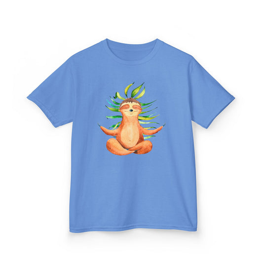 FAULTIER SLOT NIEDLICH SÜß MEDITATION YOGA • Kinder Oversize T-Shirt für Mädchen & Jungen (7–16 Jahre) • BIO Baumwolle 🌿