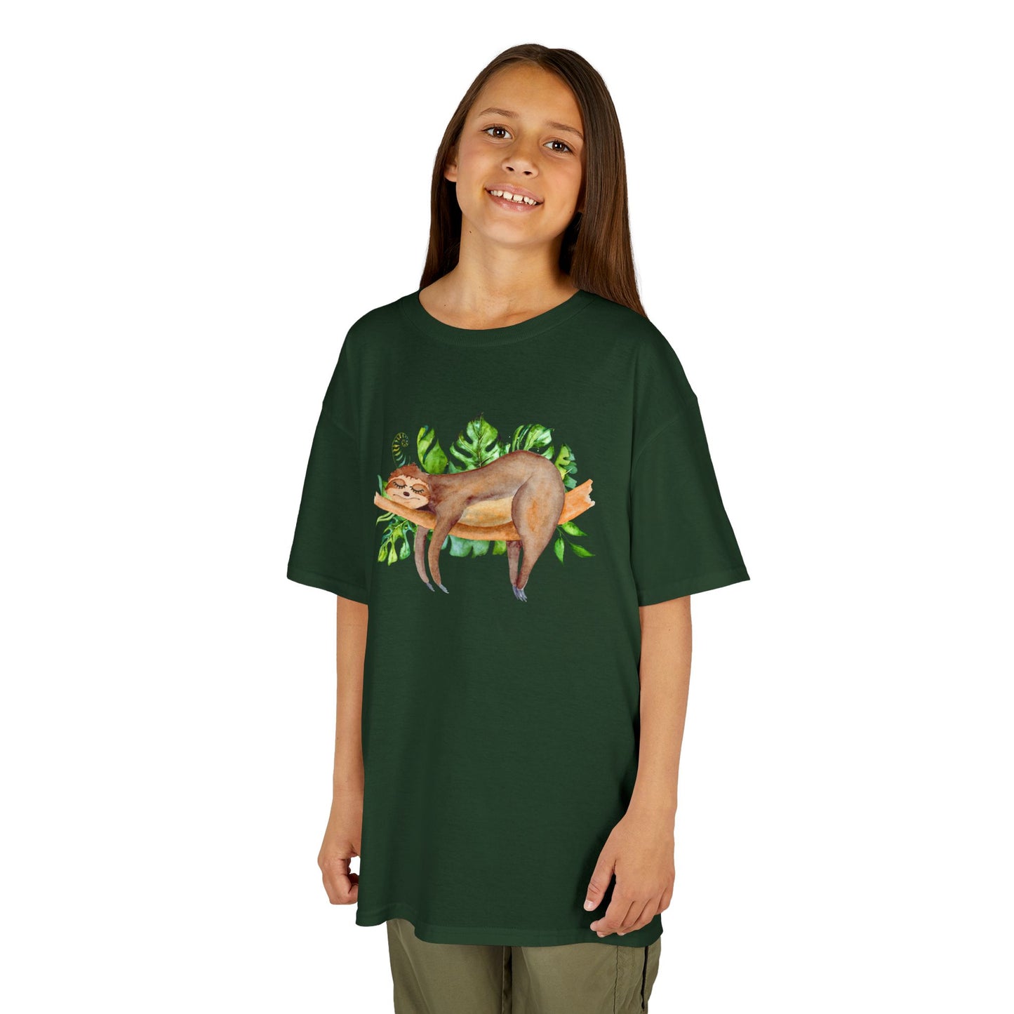 FAULTIER NIEDLICH SÜß COMIC ZEICHNUNG • Oversize Kinder T-Shirt Mädchen Jungen • BIO Baumwolle 🌿