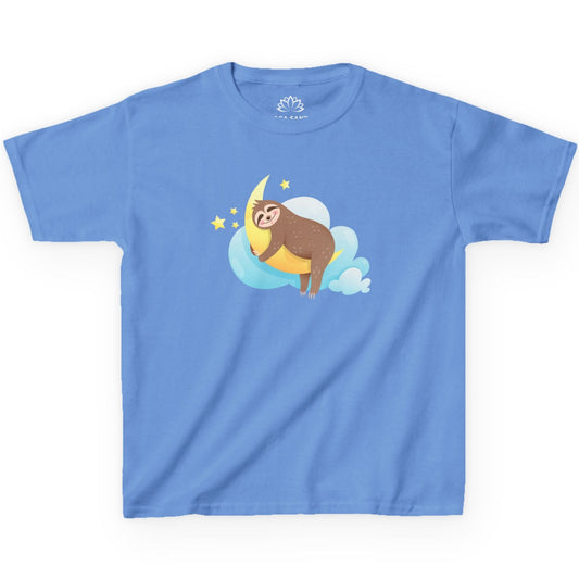 FAULTIER MOND STERNE WOLKE NIEDLICH SÜßE COMIC ZEICHNUNG • Pijama Schlafoberteil Oversize Kinder T-Shirt Mädchen Jungen • BIO Baumwolle 🌿