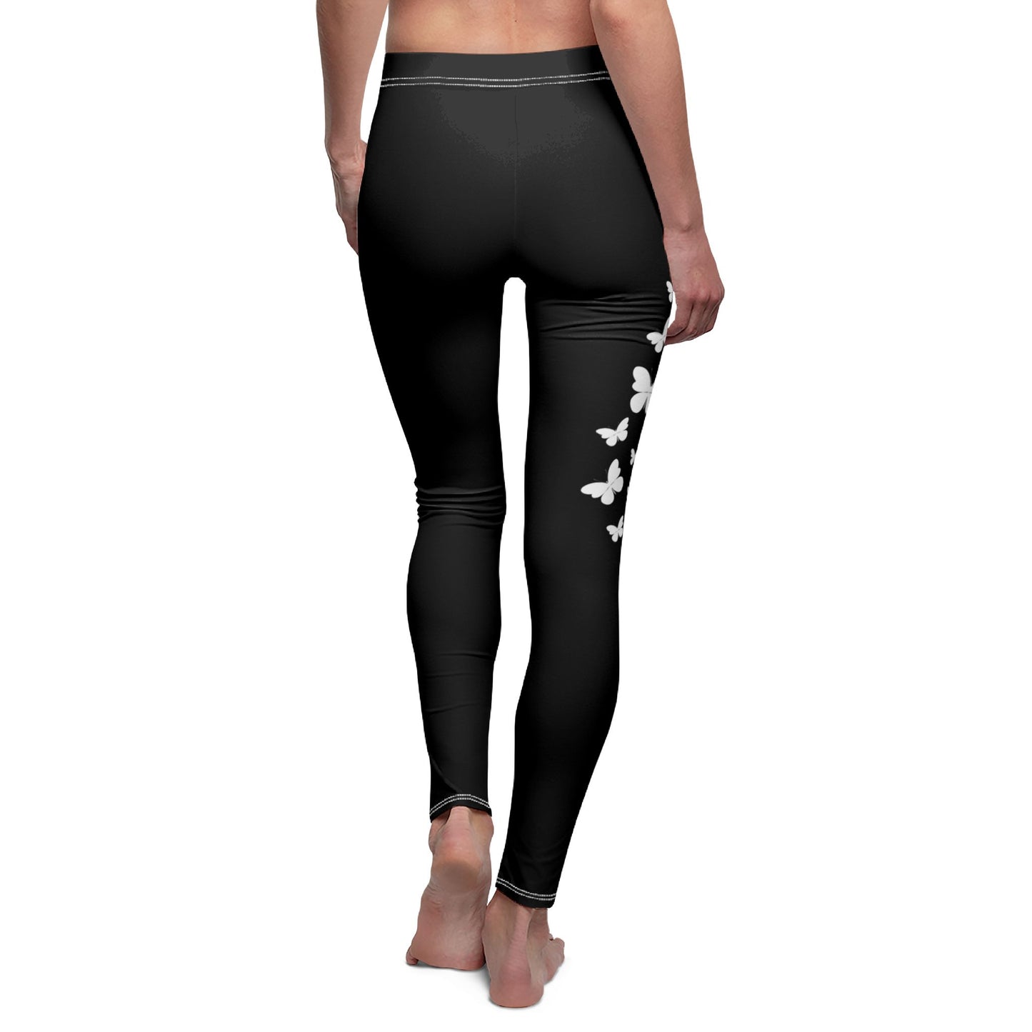 SCHMETTERLINGE TIERMOTIV • Ästhetische Damen Leggins Schwarz • Beste Leggings für Sport & Freizeit