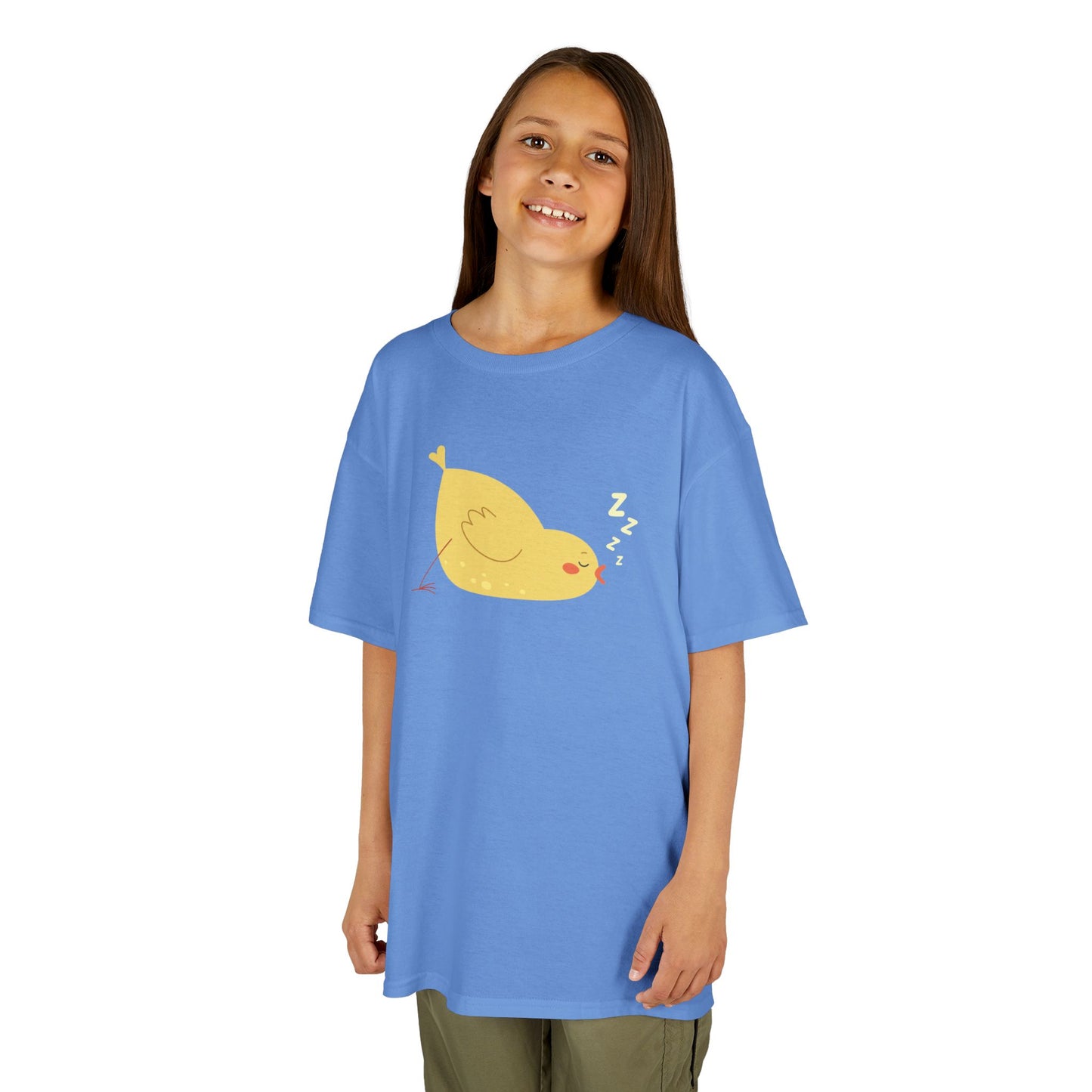 KÜCKEN HÜHNER BABY SCHLÄFT NIEDLICH SÜß COMIC • Pijama Schlafoberteil Oversize Kinder T-Shirt Mädchen Jungen • BIO Baumwolle 🌿