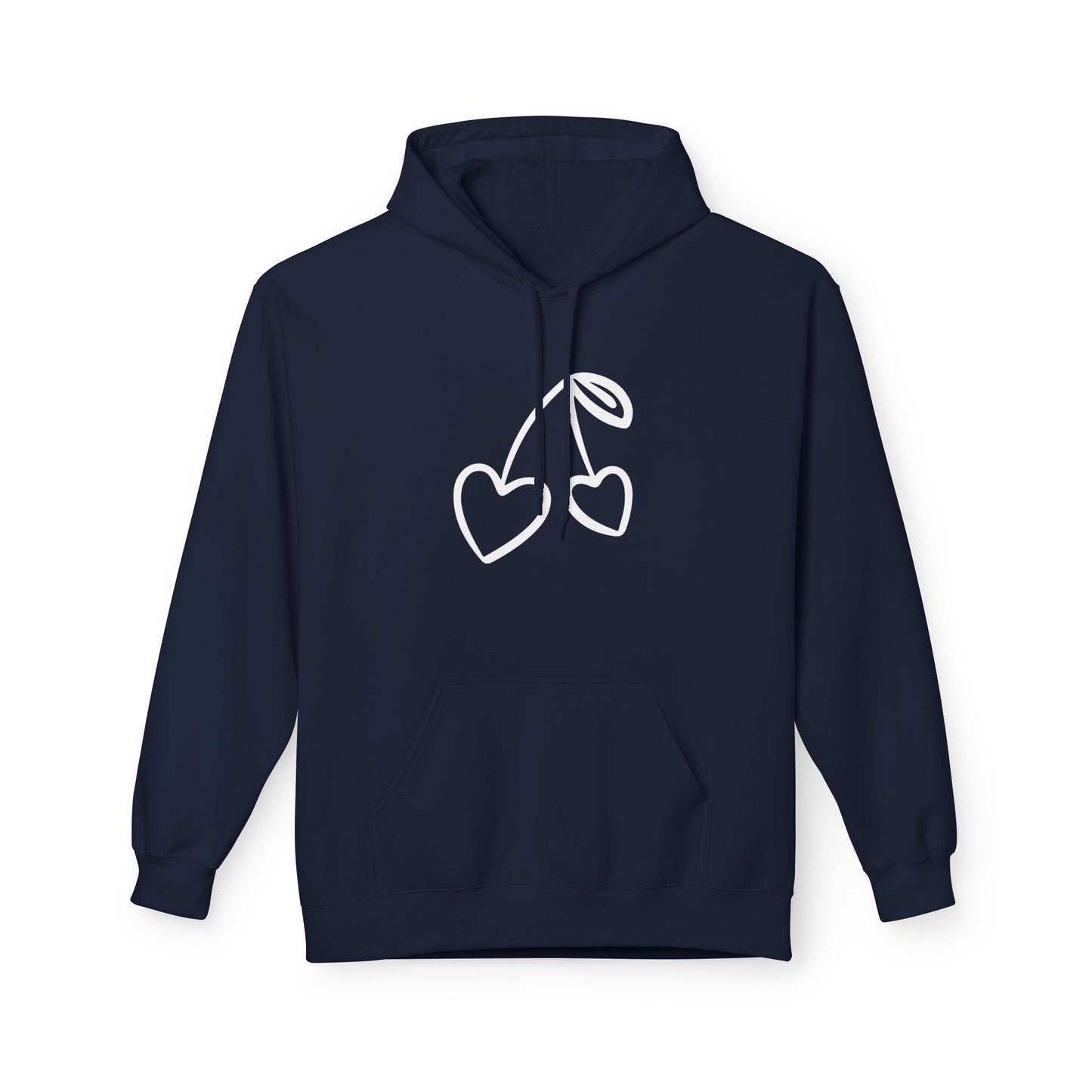 HERZKIRSCHEN COMIC ZEICHNUNG NIEDLICH SÜß • Yoga Fitness Fleece Hoodie für Damen & Herren • Baumwolle 🌿