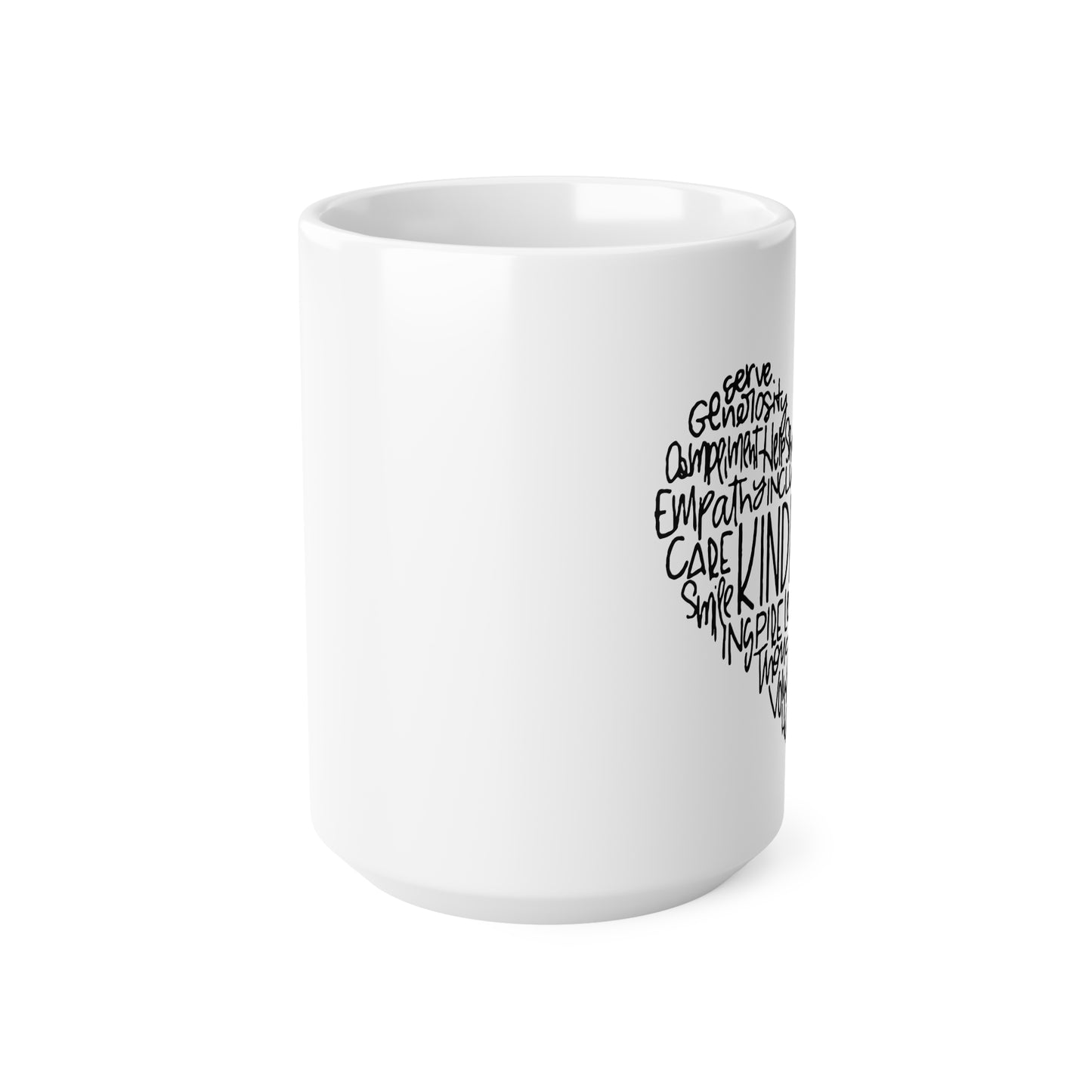 KINDNESS HERZ MOTIV LIEBESBOTSCHAFT • 440ml XXL Kaffeebecher - YOGA SANTA