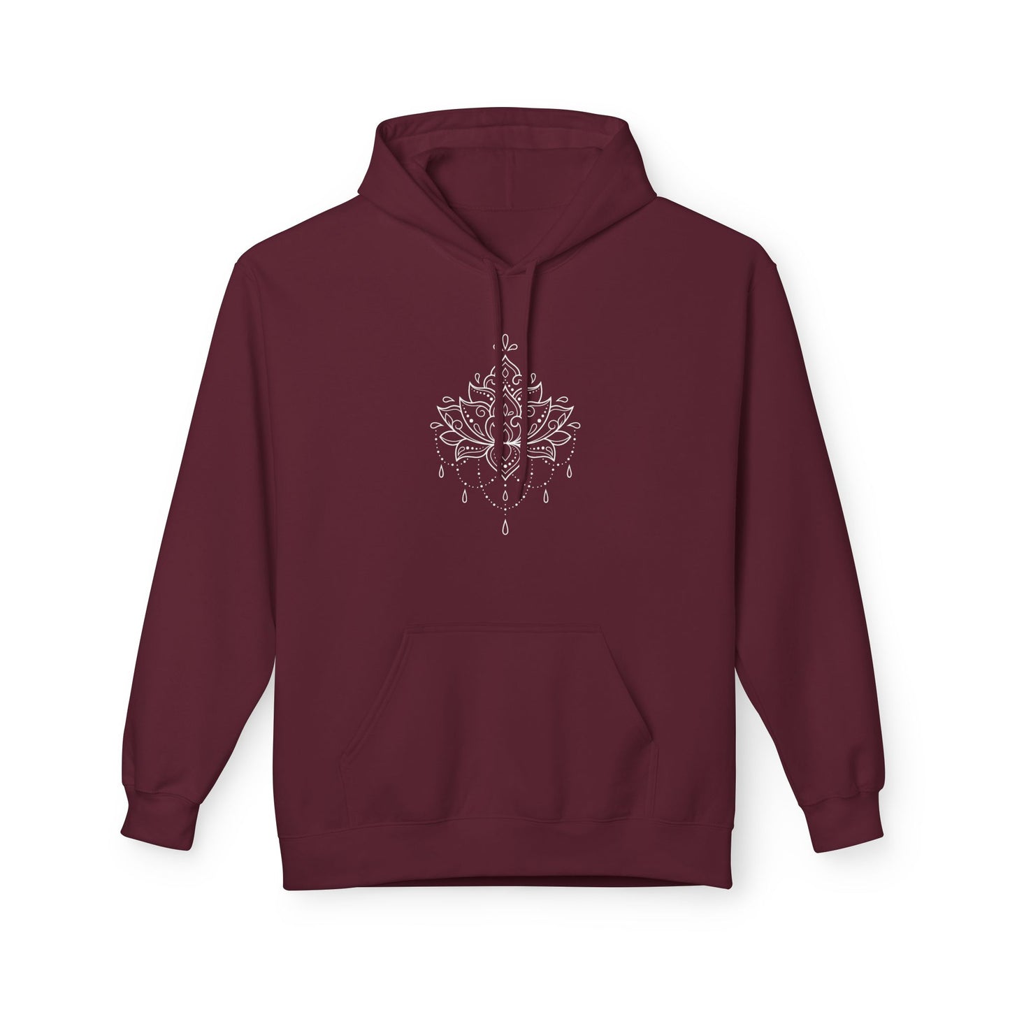 LOTUSBLÜTEN-ZEICHNUNG MINIMALISTISCH, ÄSTHETISCH SCHÖN •    Hoodie für Damen & Herren Kuschelpullover • Baumwolle 🌿