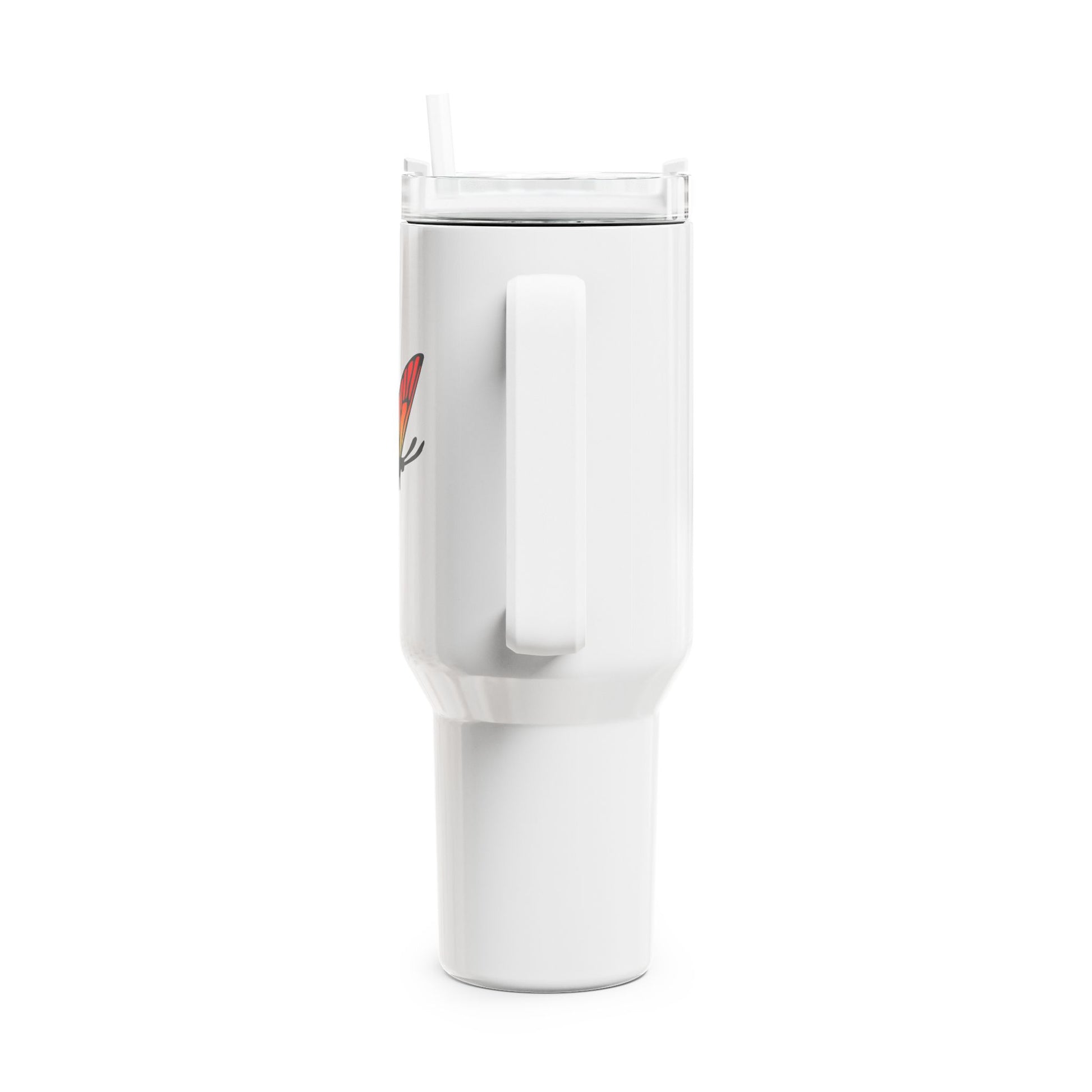 SCHMETTERLING CLIPART ÄSTHETISCH • Tumbler mit Henkel & Strohhalm • XXL Reisebecher 1,2L - YOGA SANTA