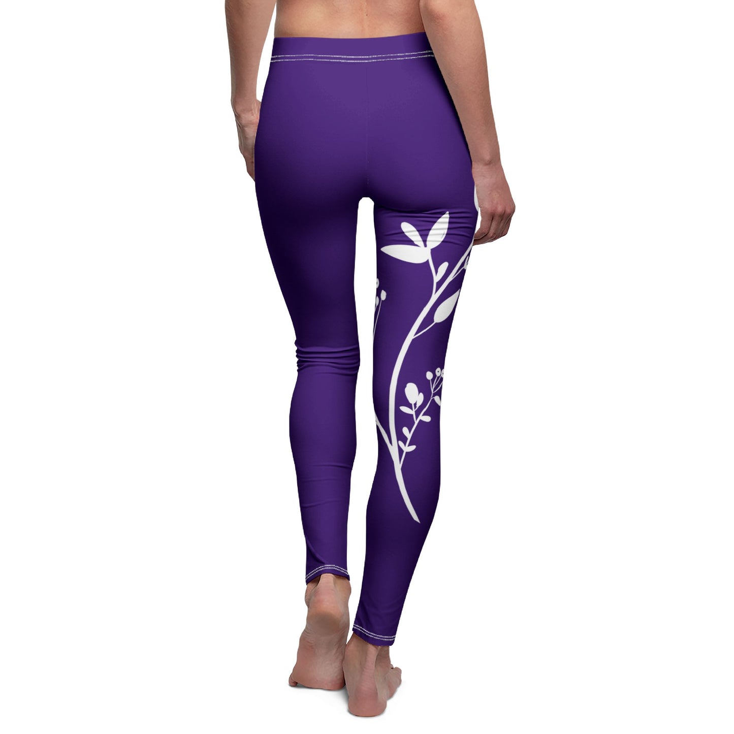 FLORALES BLUMENBLÄTTER MUSTER • Lila Violette Leggings für Sport & Alltag