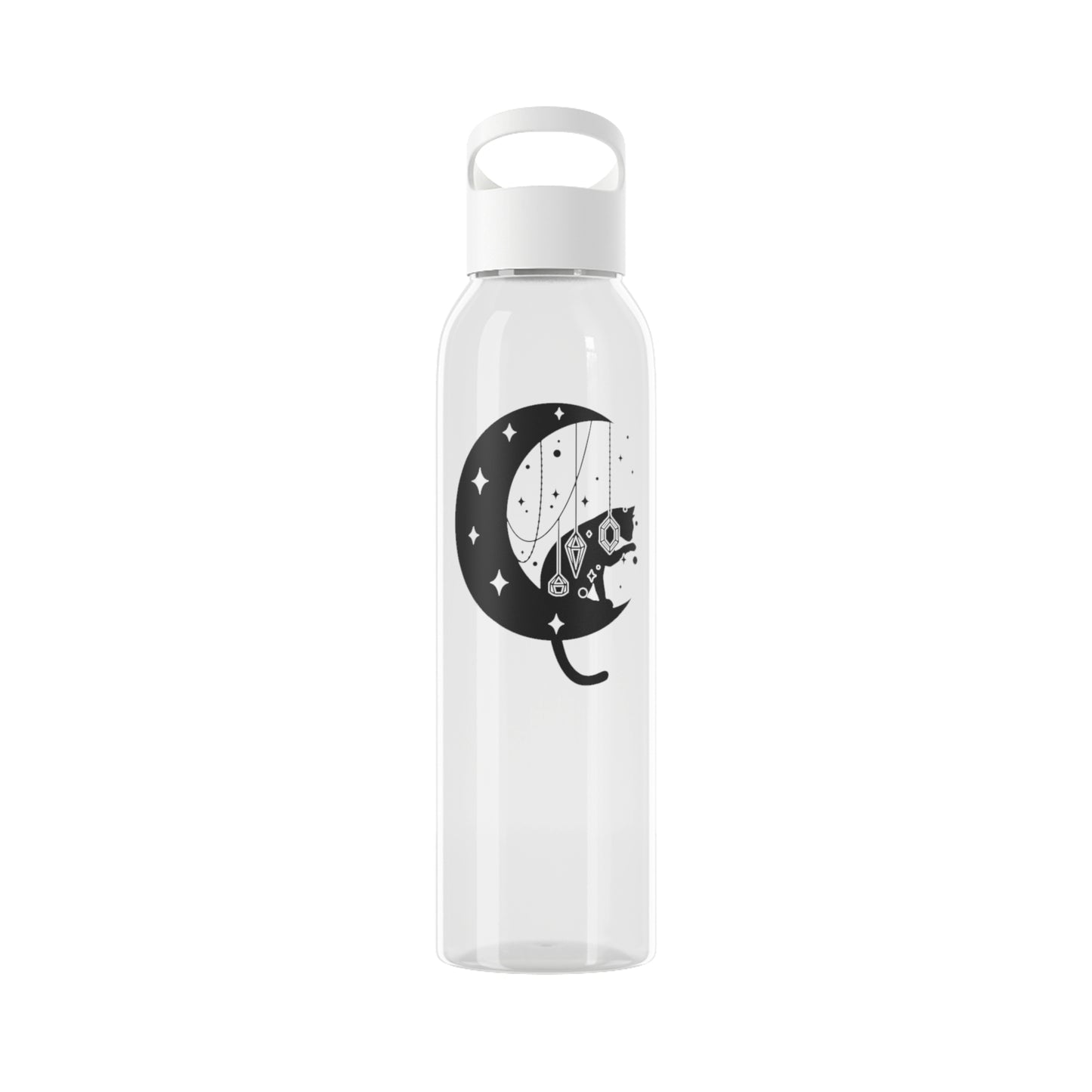 KATZE KÄTZCHEN IM MOND STERNE MONDSICHEL • Wasserflasche Sky 650 ml