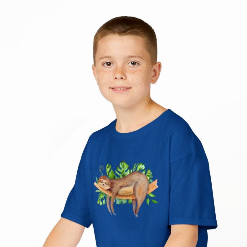 FAULTIER NIEDLICH SÜß COMIC ZEICHNUNG • Oversize Kinder T-Shirt Mädchen Jungen • BIO Baumwolle 🌿