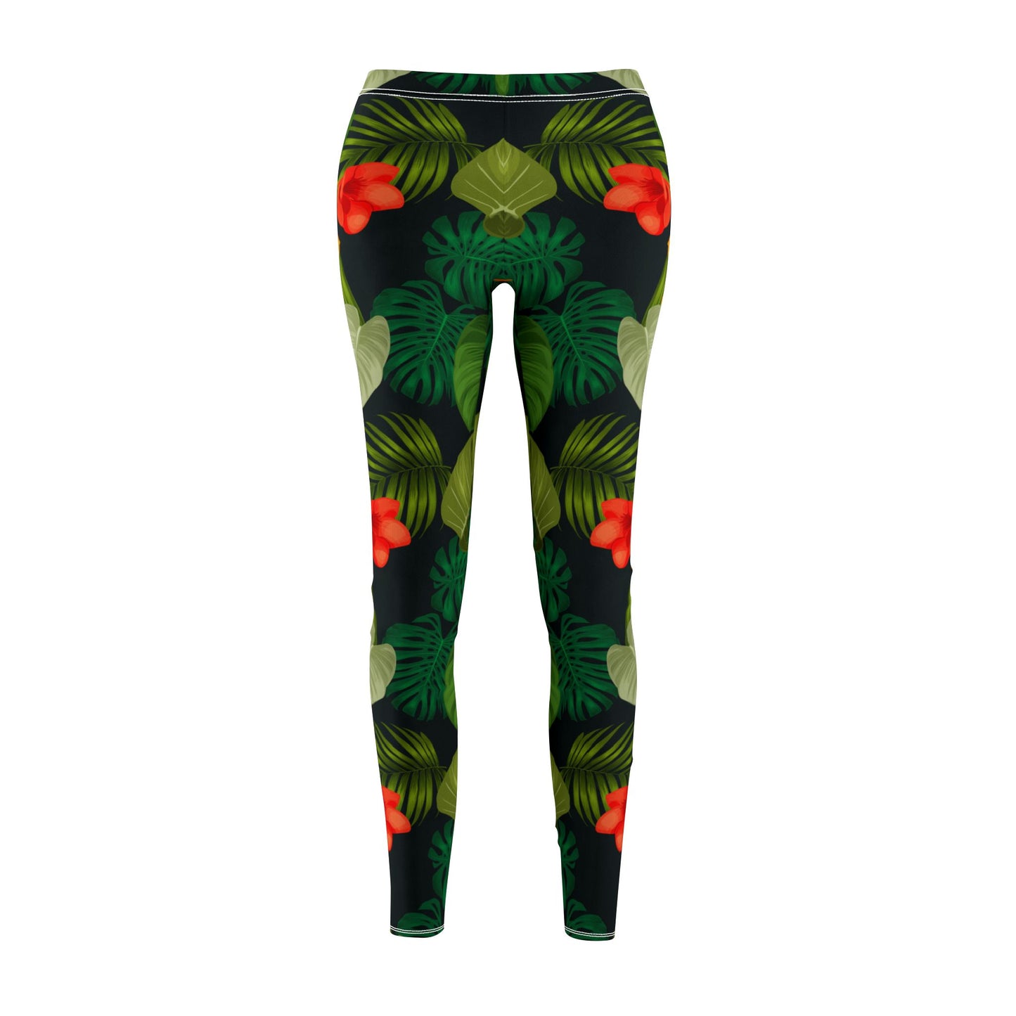 BLUMENPRINT HAWAII BLUMENMUSTER DSCHUNGEL EXOTISCHE PFLANZEN • Bunte Damen Leggins Dschungelmuster • Beste Leggings für Sport & Freizeit