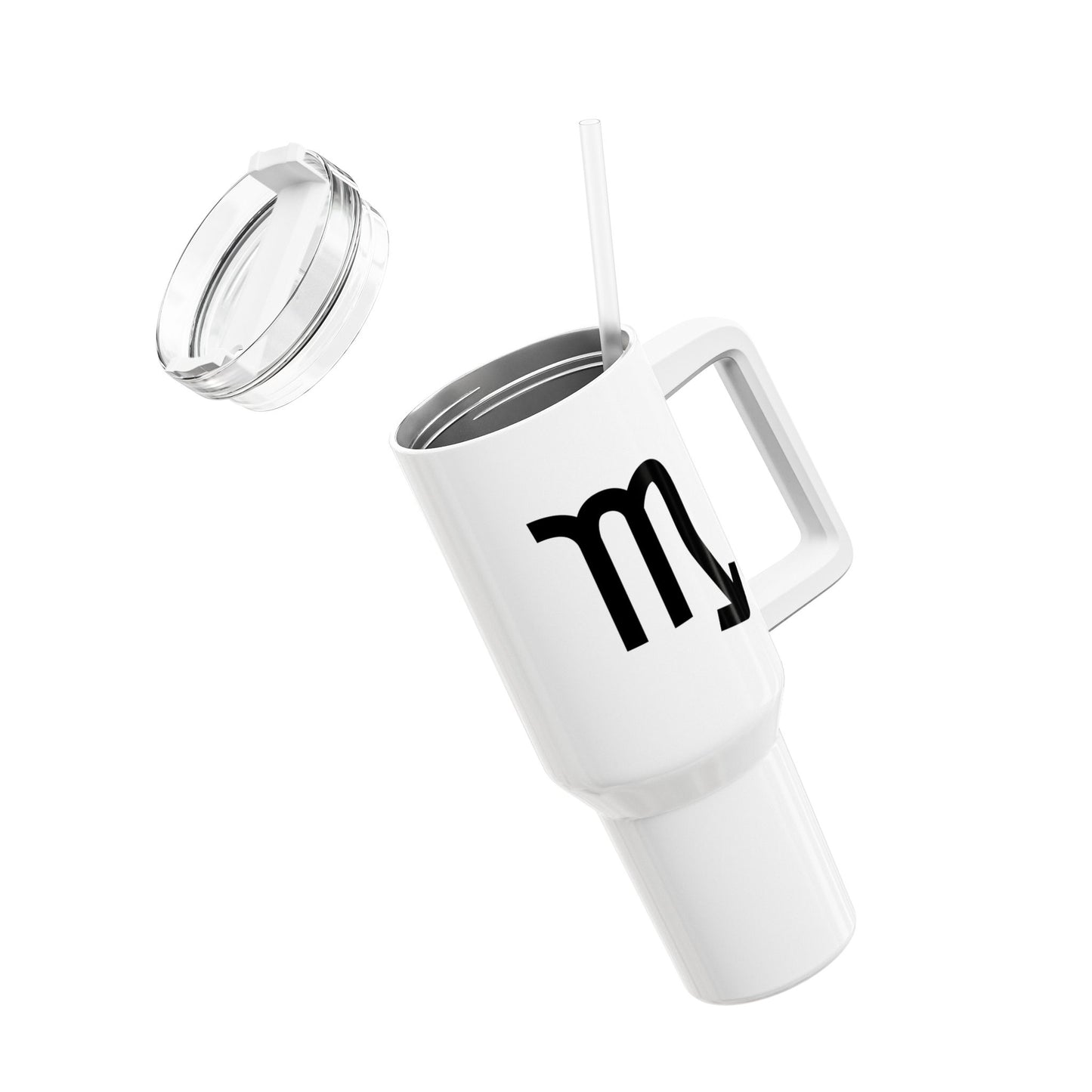 JUNGFRAU VIRGO Symbol Sternzeichen Tierkreiszeichen • Tumbler mit Henkel & Strohhalm • XXL Reisebecher 1,2L - YOGA SANTA
