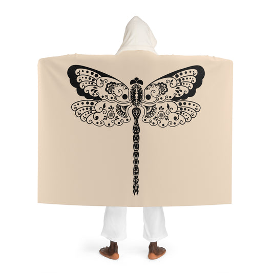 LIBELLE • Kapuzen Kuscheldecke Beige Creme • Wohndecke Sherpa 130cm x 180cm