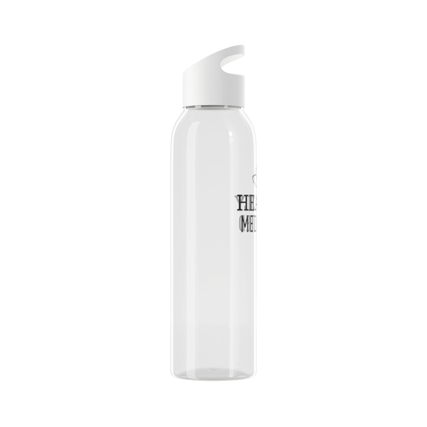 HEAVILY MEDITATED • YOGA MEDITATION SPRUCH LOTUSBLÜTE BLUME • Wasserflasche Sky 650 ml - YOGA SANTA
