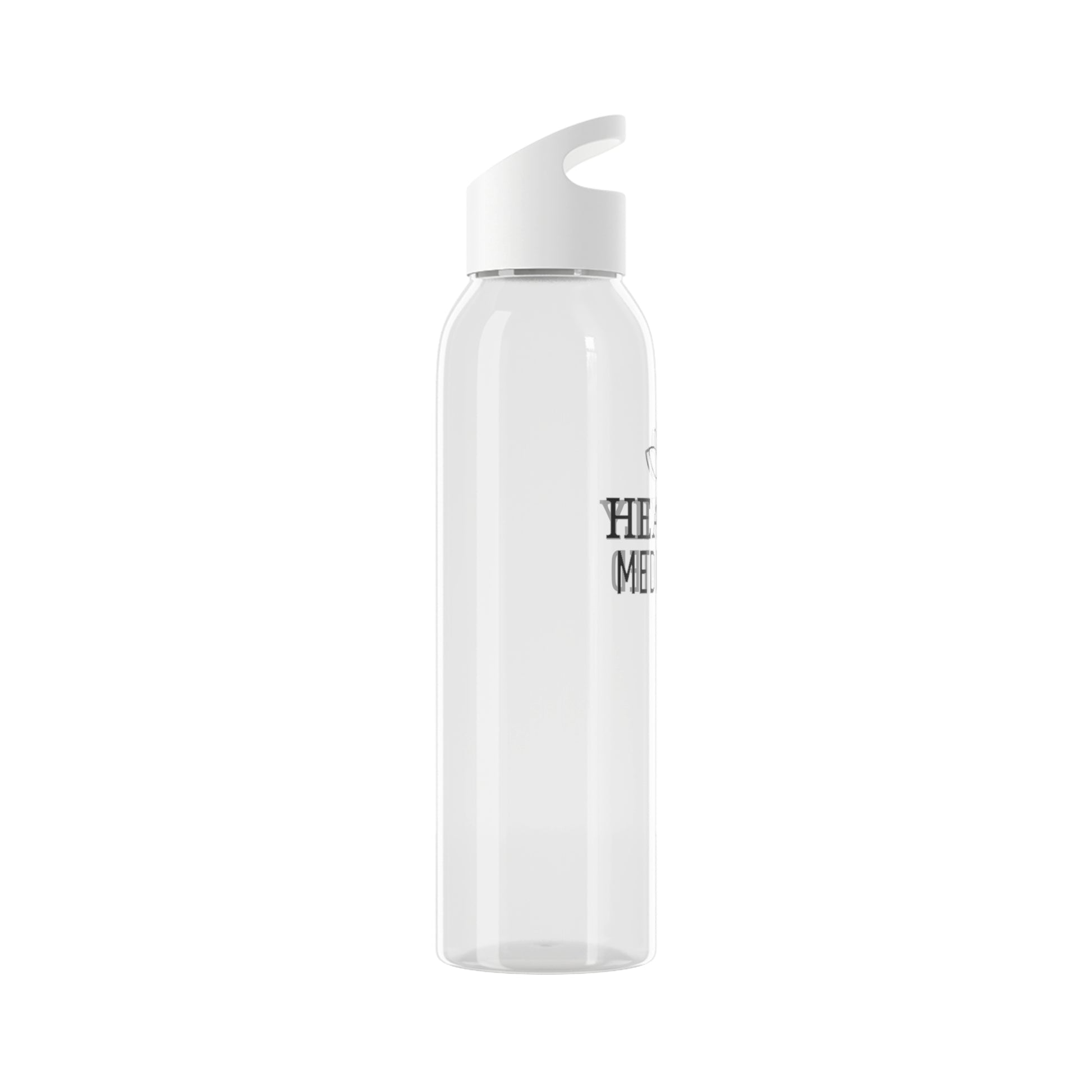 HEAVILY MEDITATED • YOGA MEDITATION SPRUCH LOTUSBLÜTE BLUME • Wasserflasche Sky 650 ml - YOGA SANTA