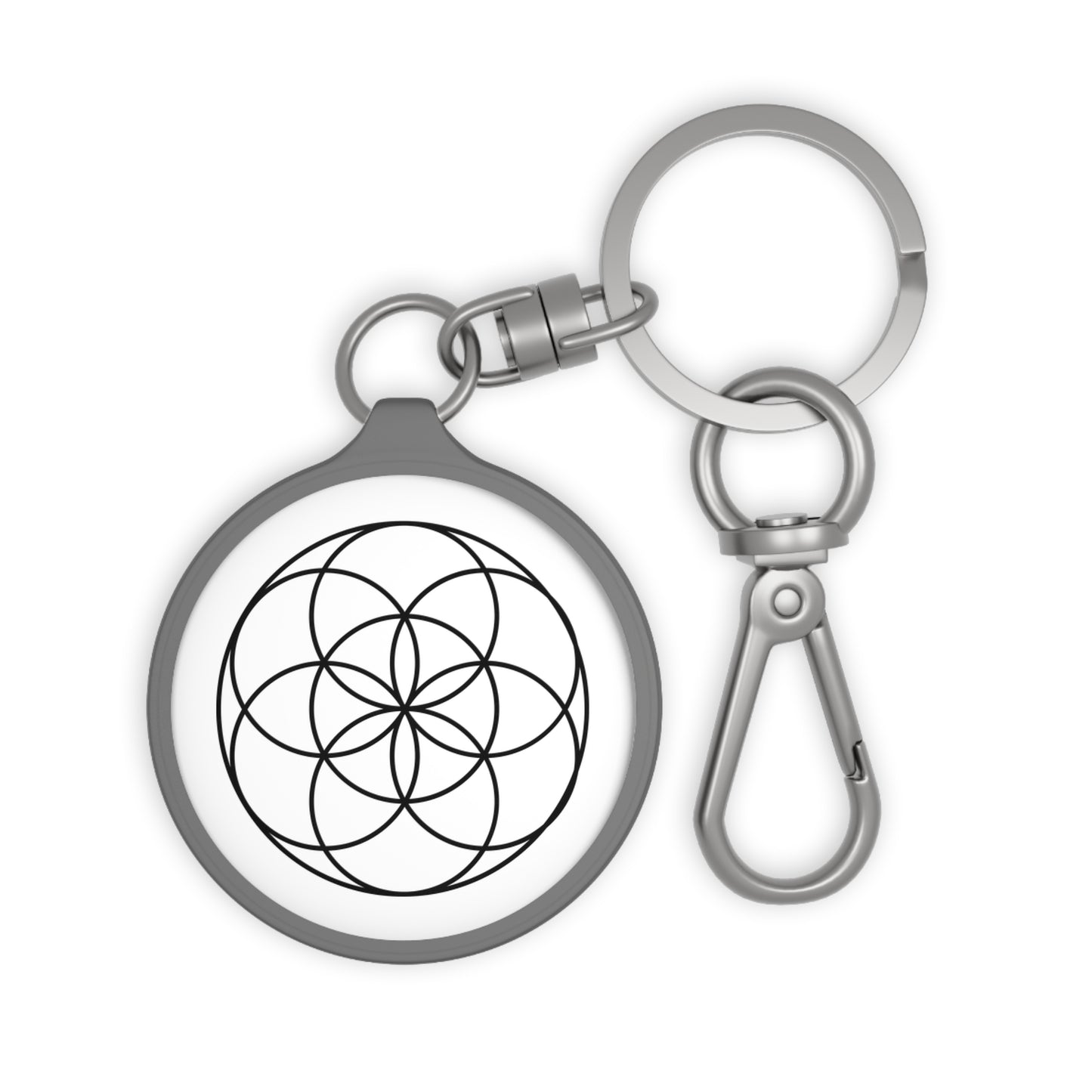SEED OF LIFE - Samen des Lebens • Heilige Geometrie • Edler Luxus Schlüsselanhänger mit Karabiner für Frauen & Männer