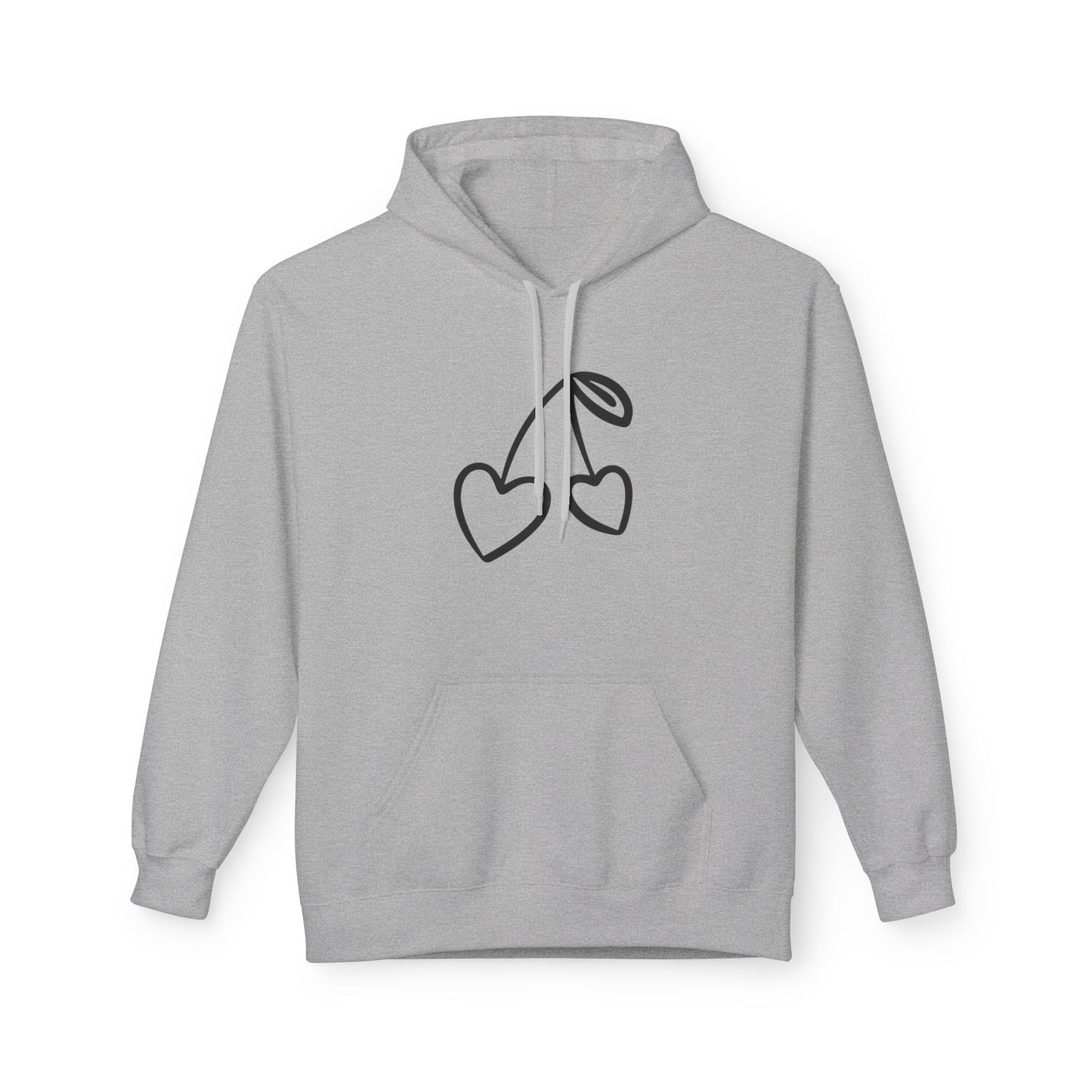 HERZKIRSCHEN COMIC ZEICHNUNG NIEDLICH SÜß • Yoga Fitness Fleece Hoodie für Damen & Herren • Baumwolle 🌿