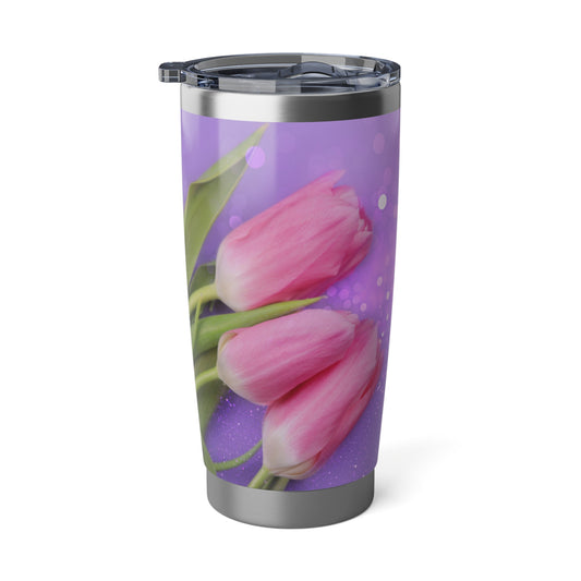 TULPEN PINK LILA VIOLET • Thermo-Reisebecher XL • 590 ml • Tumbler Vagabond