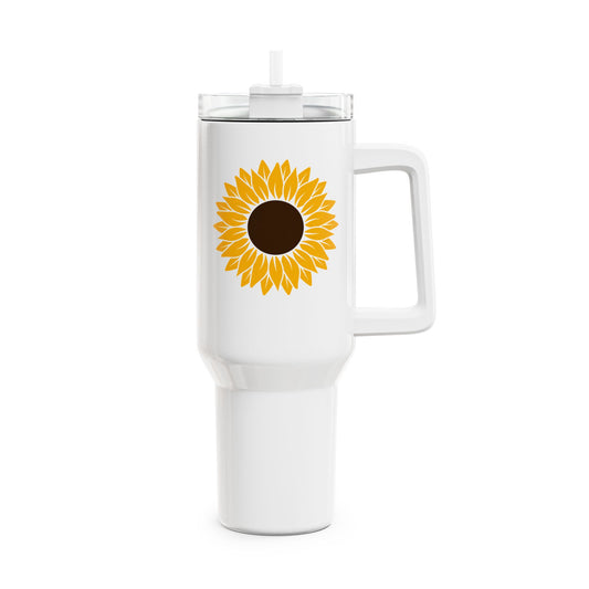 SONNENBLUME CLIPART • Tumbler mit Henkel & Strohhalm • XXL Reisebecher 1,2L - YOGA SANTA