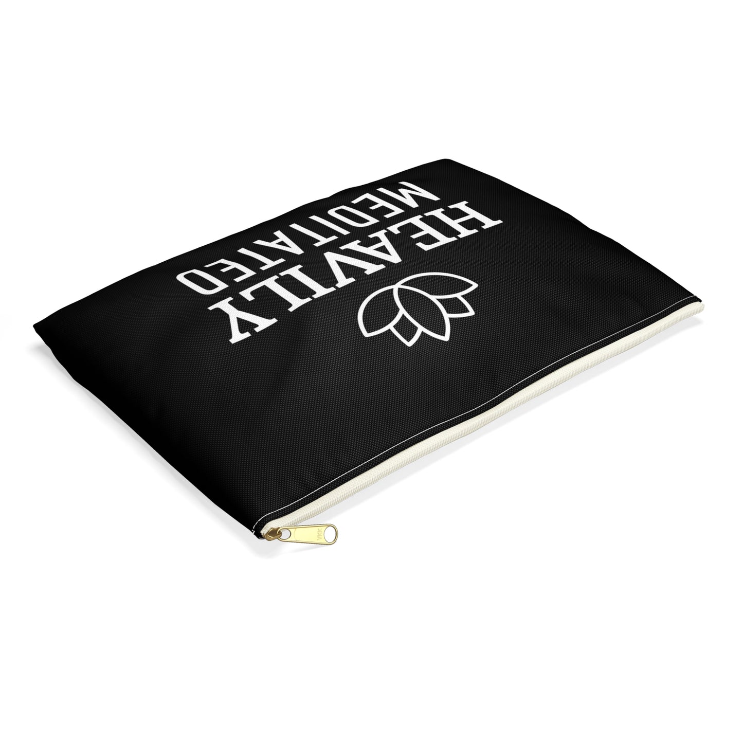 HEAVILY MEDITATED - YOGA SPRUCH • Handtaschen Organizer Flach mit Reißverschluss • Groß & Klein