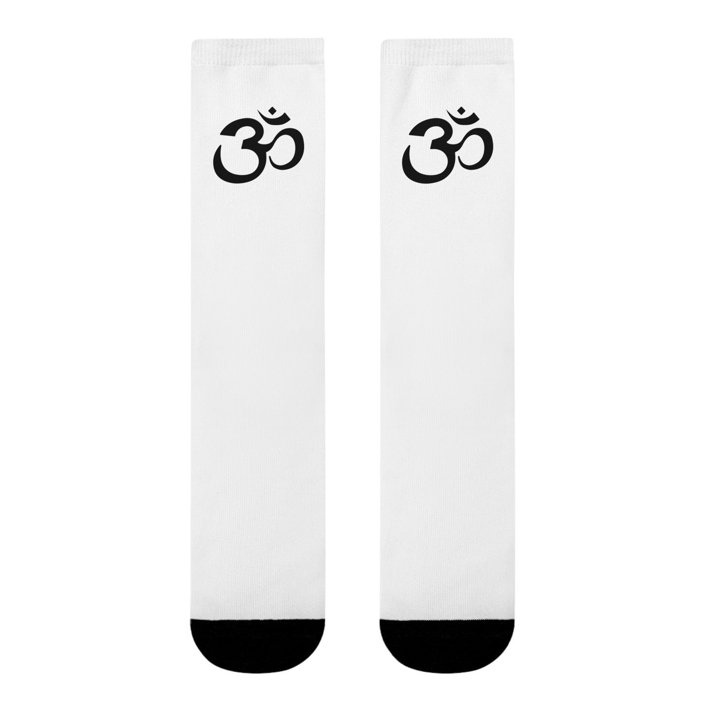 OM OHM ZEICHEN • URKLANG DES UNIVERSUMS • HAPPY SOCKS Crew Socken Weiß mit Motiv