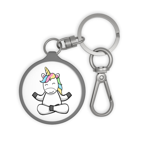 EINHORN YOGA MEDITATION • Edler Luxus Schlüsselanhänger mit Karabiner für Frauen & Männer