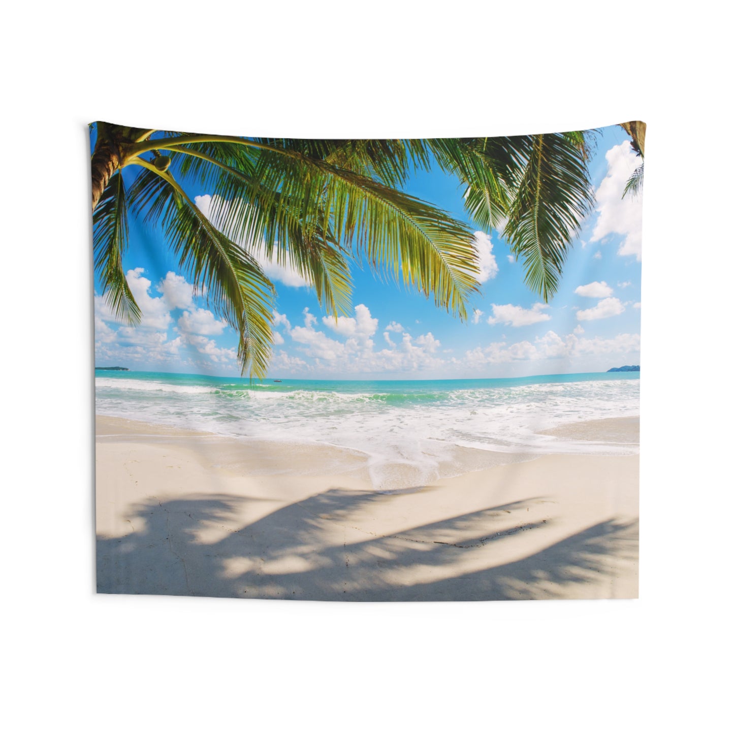 PALMEN STRAND MEER SOMMER • Urlaubsmotiv • Wandtuch • Wandttepich • Wanddekor in v. Größen bis XXL
