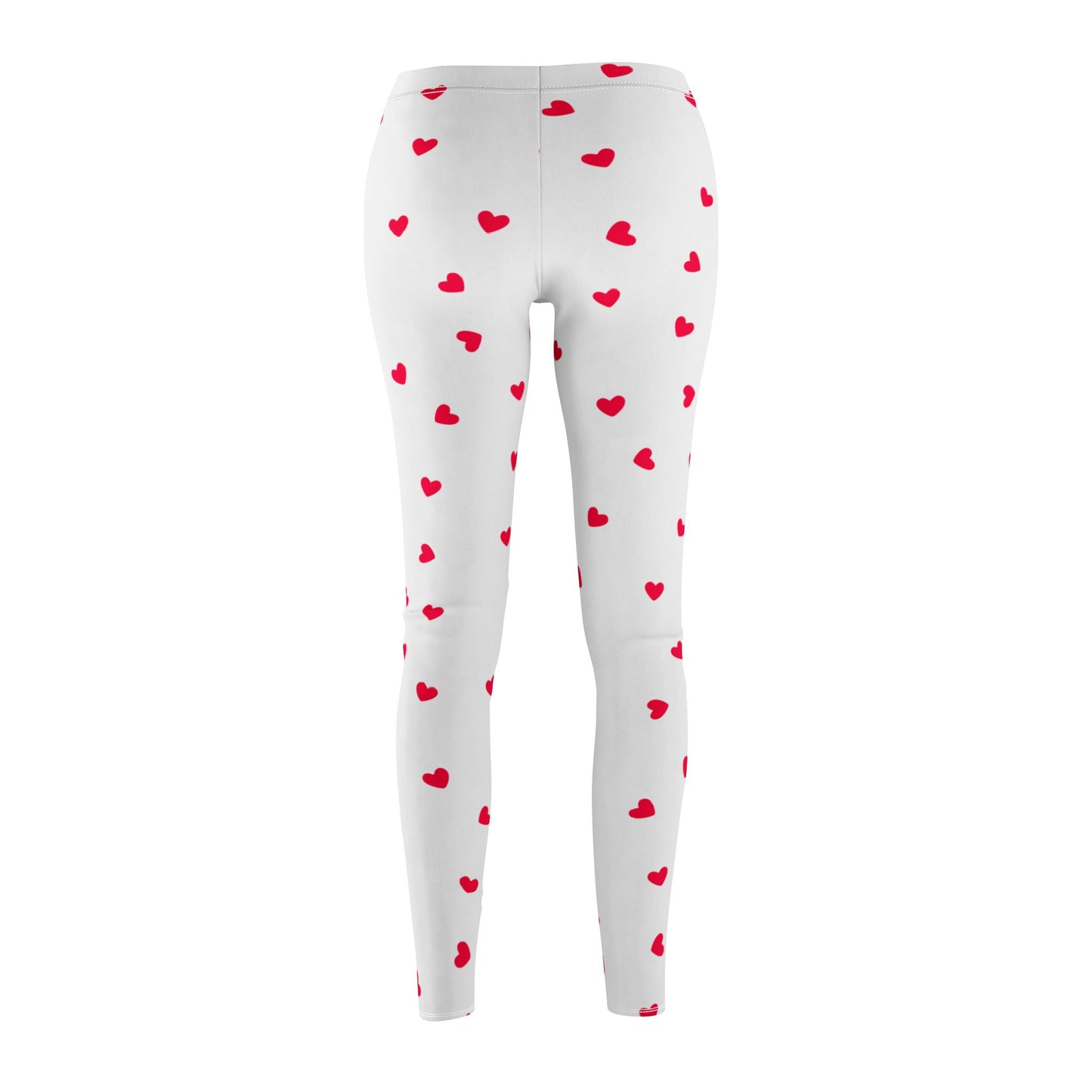 HERZCHEN LEGGINS HERZ BILD MUSTER LOVE MOTIV • Niedlich süße Damen Leggins Weiss • Beste Leggings für Sport & Freizeit