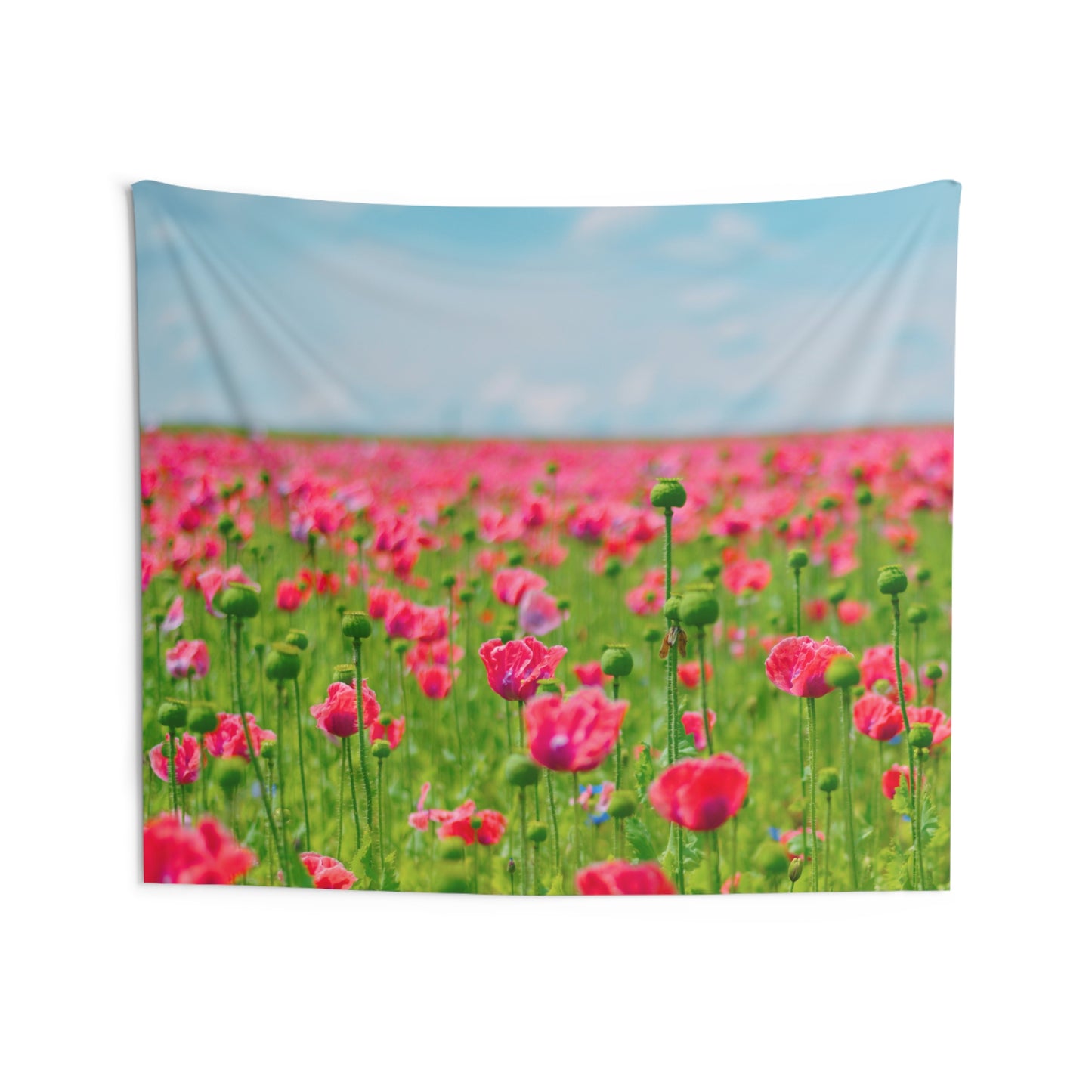 MOHNBLUMEN FELD Blumenfeld • Urlaubsmotiv • Wandtuch • Wandttepich • Wanddekor in v. Größen bis XXL