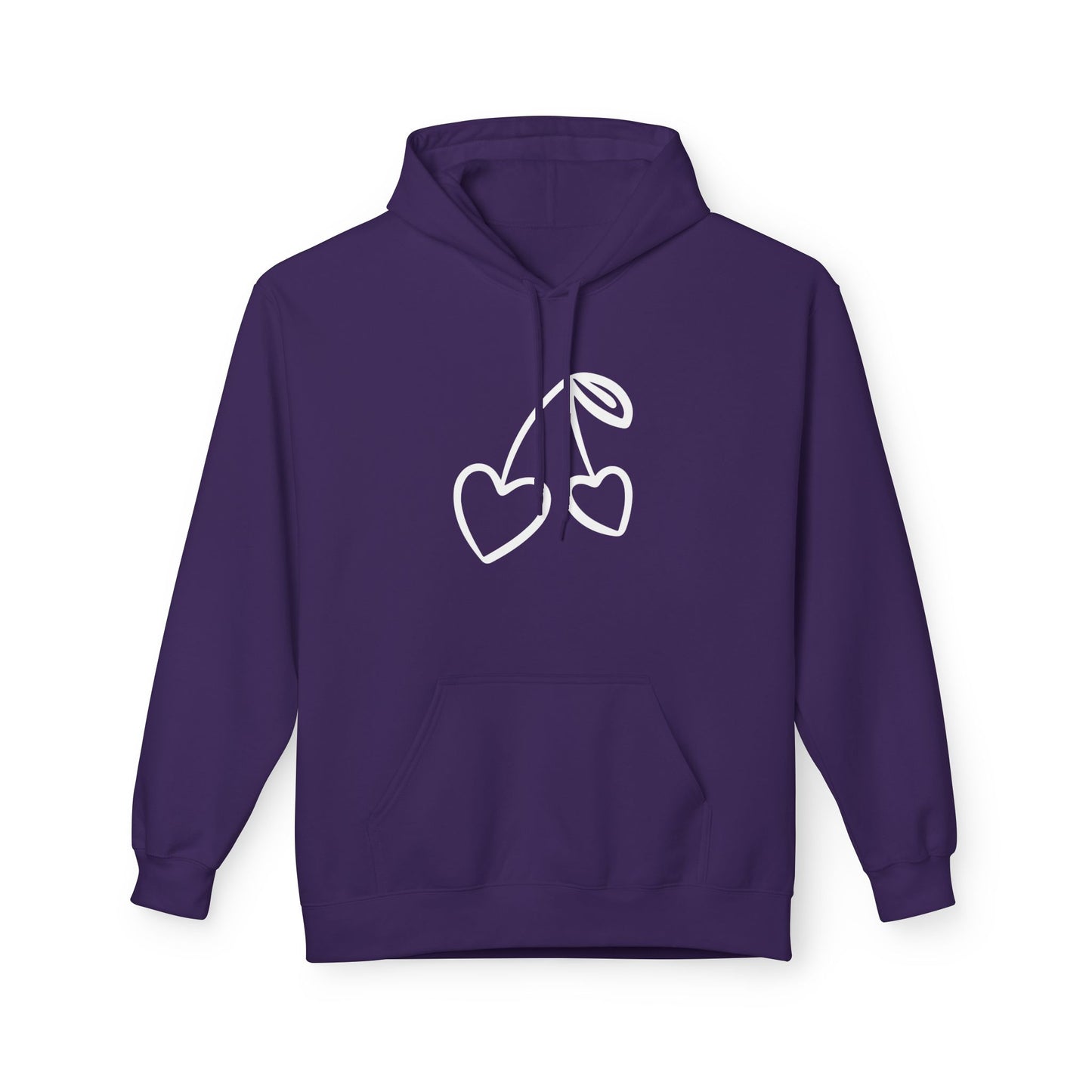 HERZKIRSCHEN COMIC ZEICHNUNG NIEDLICH SÜß • Yoga Fitness Fleece Hoodie für Damen & Herren • Baumwolle 🌿