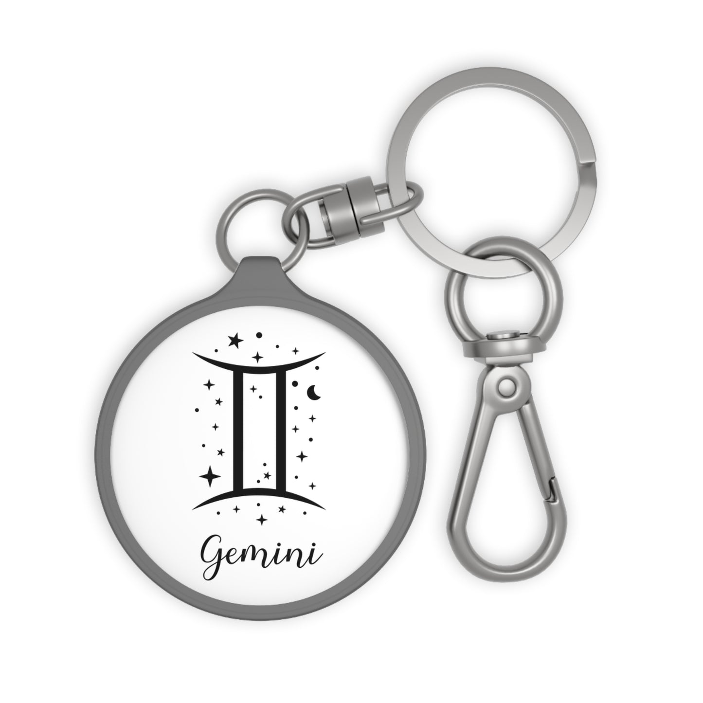 ZWILLINGE SYMBOL GEMNINI STERNZEICHEN Tierkreiszeichen Sterne • Edler Luxus Schlüsselanhänger mit Karabiner für Frauen & Männer