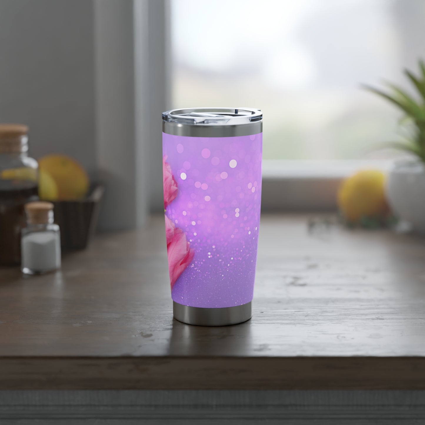 TULPEN PINK LILA VIOLET • Thermo-Reisebecher XL • 590 ml • Tumbler Vagabond