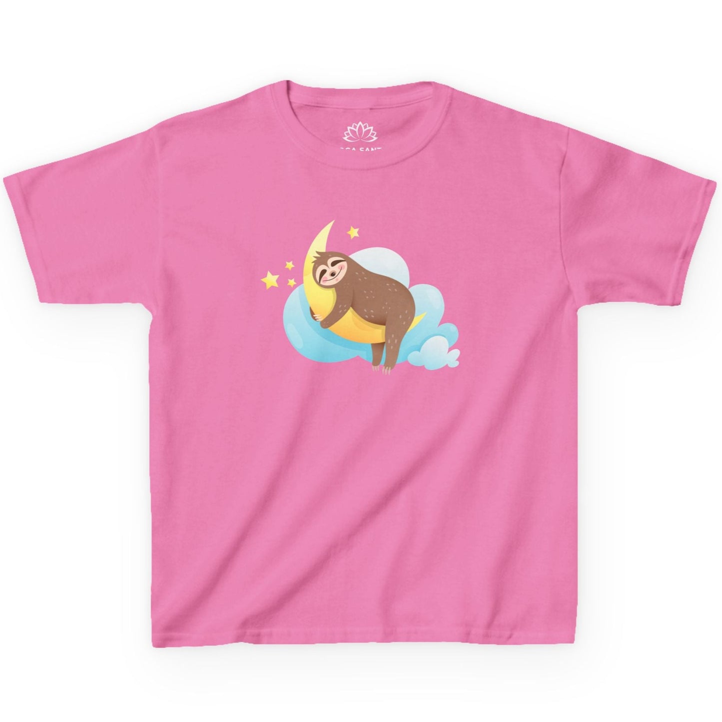 FAULTIER MOND STERNE WOLKE NIEDLICH SÜßE COMIC ZEICHNUNG • Pijama Schlafoberteil Oversize Kinder T-Shirt Mädchen Jungen • BIO Baumwolle 🌿