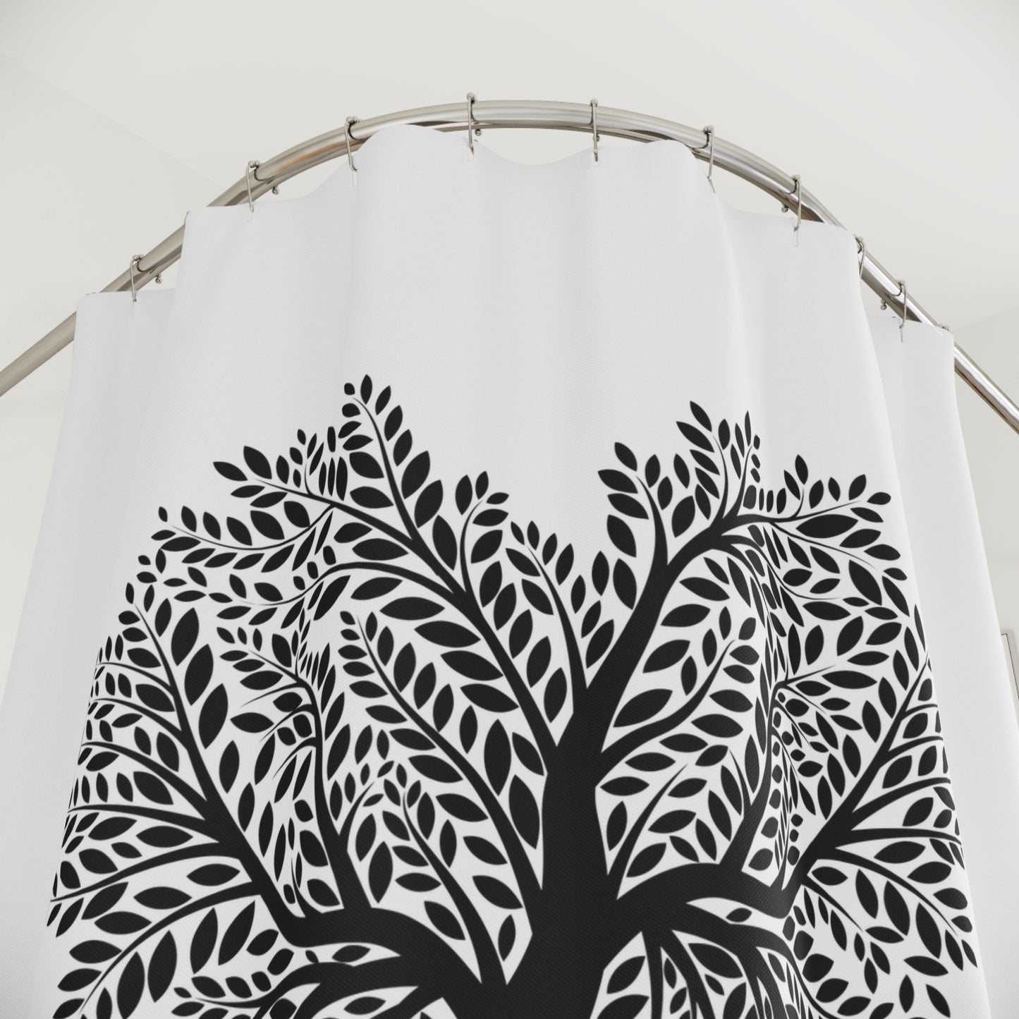 HERZ BAUM NATURLIEBHABER NATURMOTIV • Duschvorhang 180x200 cm Weiss