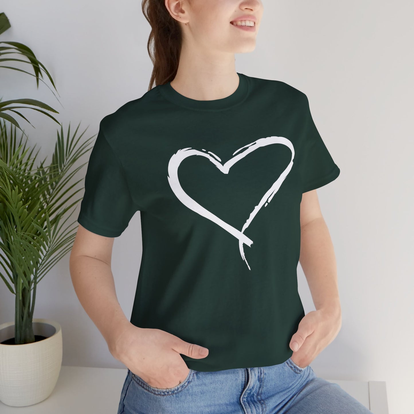 HERZ ZEICHNUNG PRINT MOTIV • Liebesbeweis Liebesbotschaft • T-shirt Damen & Herren • Baumwolle 🌿