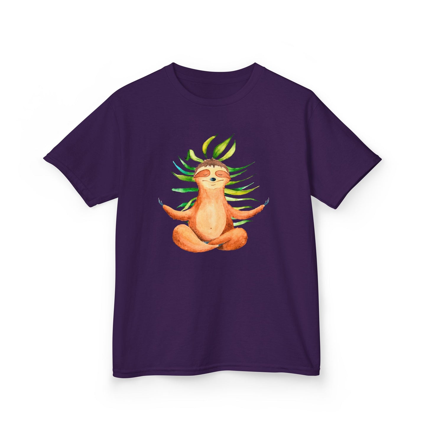 FAULTIER SLOT NIEDLICH SÜß MEDITATION YOGA • Kinder Oversize T-Shirt für Mädchen & Jungen (7–16 Jahre) • BIO Baumwolle 🌿