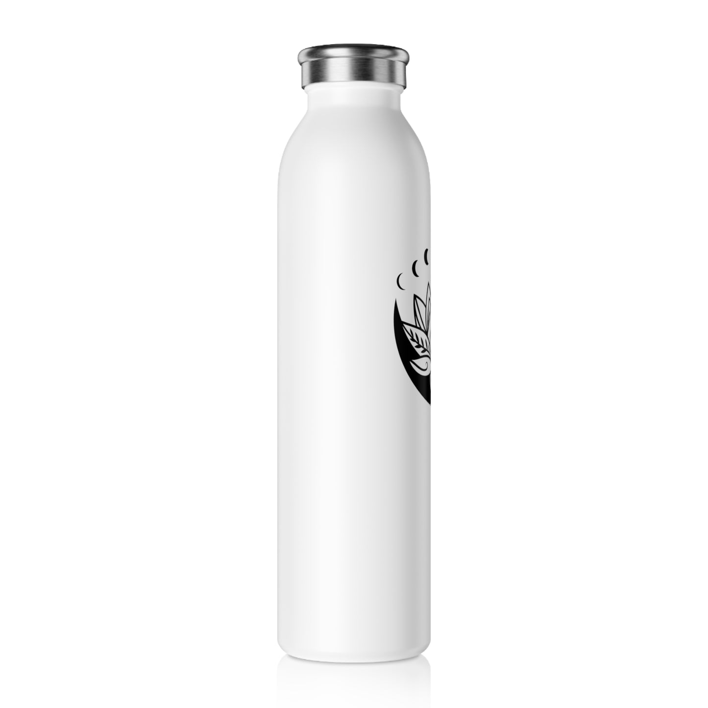 LOTUSBLÜTE MONDPHASEN BLÜTENMOTIV • Edelstahl Thermosflasche SLIM • 600 ml