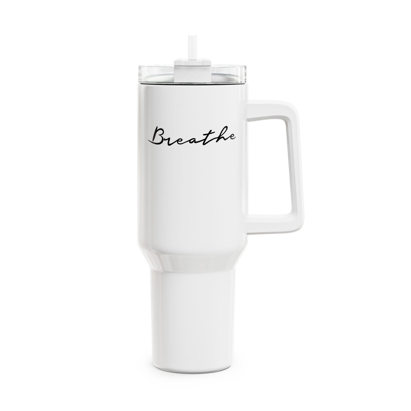 BREAHTE - ATEM MEDITATION YOGA • Tumbler mit Henkel & Strohhalm • XXL Reisebecher 1,2L - YOGA SANTA