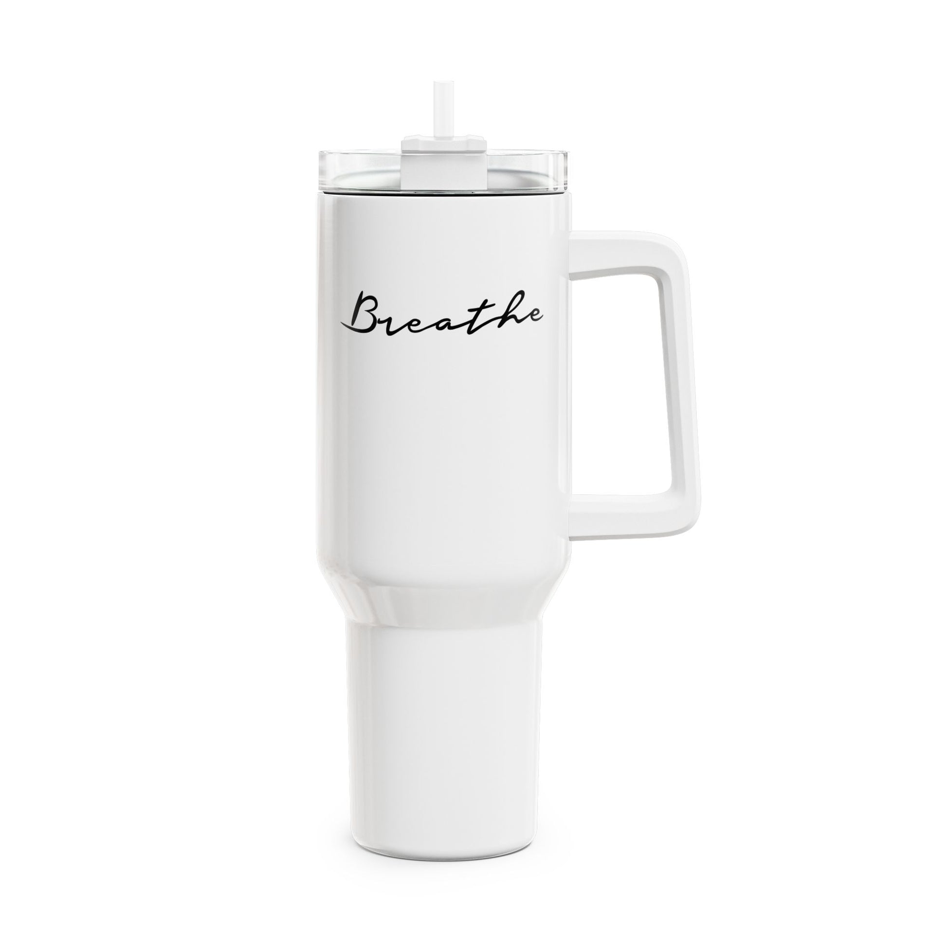 BREAHTE - ATEM MEDITATION YOGA • Tumbler mit Henkel & Strohhalm • XXL Reisebecher 1,2L - YOGA SANTA