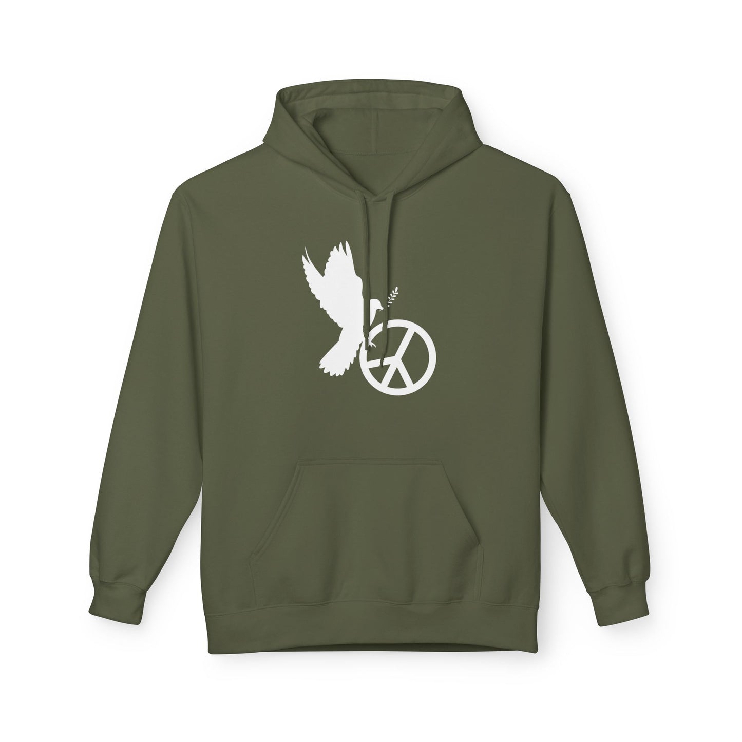 FRIEDENSTAUBE PEACE ZEICHEN FRIEDENSMOTIV FRIEDENSBOTSCHAFT • Kuschelweicher Hoodie für Damen & Herren • Baumwolle 🌿