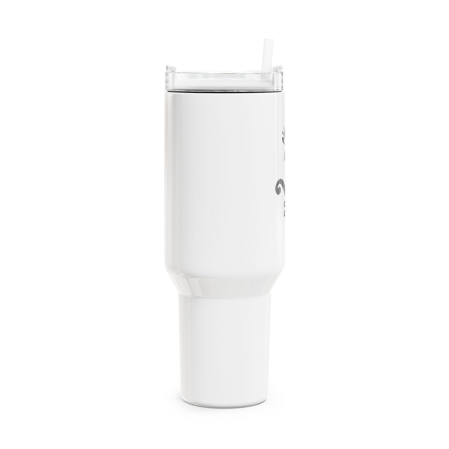 OM OHM ZEICHEN & ENDLOSER KNOTEN & LOTUS BLÜTE • Tumbler mit Henkel & Strohhalm • XXL Reisebecher 1,2L - YOGA SANTA