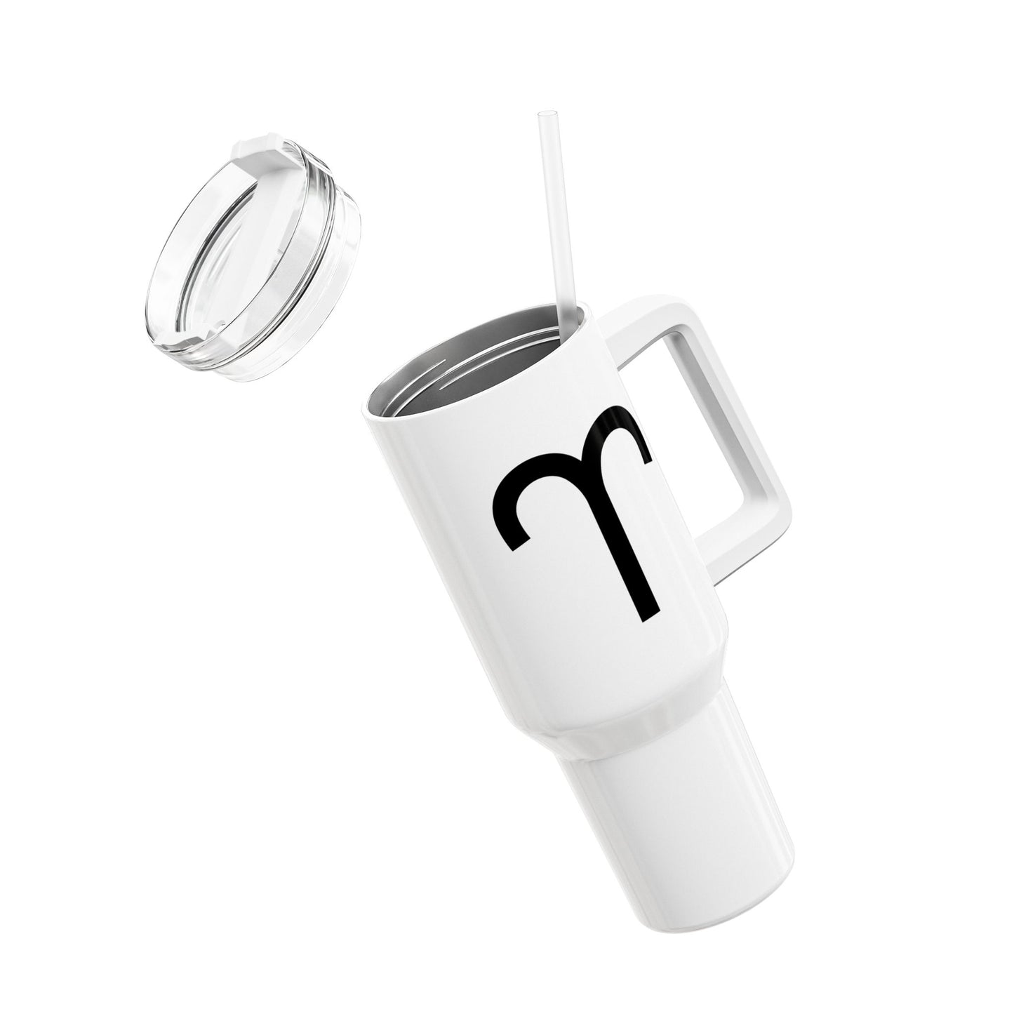 WIDDER ARIES Symbol Sternzeichen Tierkreiszeichen • Tumbler mit Henkel & Strohhalm • XXL Reisebecher 1,2L - YOGA SANTA
